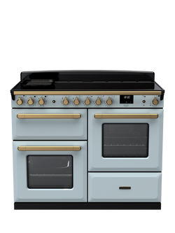 Rangemaster Estel Deluxe 110cm Electric Fuel Range Cooker with Induction Hob, Misty Blue