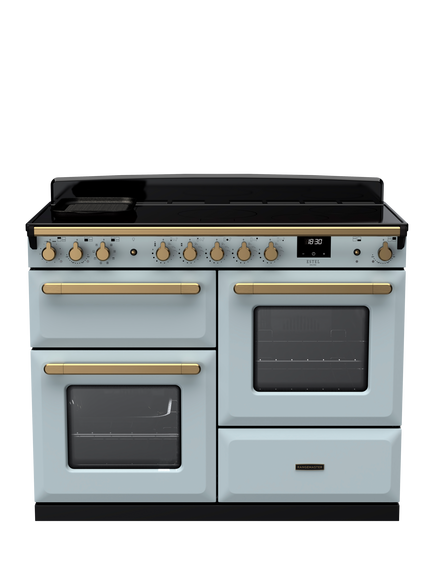 Rangemaster Estel Deluxe 110cm Electric Fuel Range Cooker with Induction Hob, Misty Blue