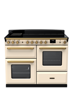 Rangemaster Estel Deluxe 110cm Electric Fuel Range Cooker with Induction Hob, Pale Cream