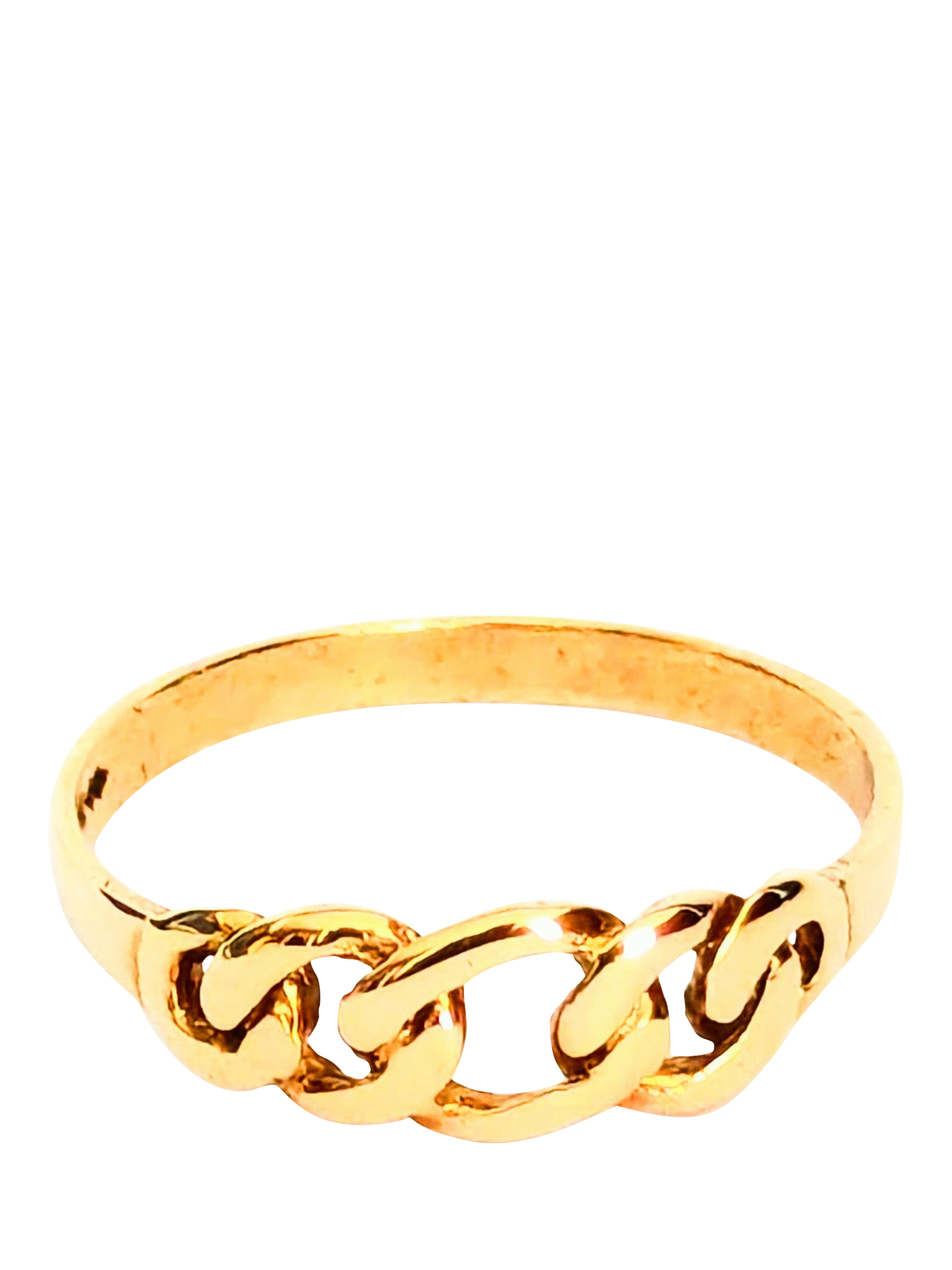 Product image 1 of 1, which shows L & T Heirlooms Pre-Loved 9ct Yellow Gold Celtic Weave Band Ring Dated Circa 1984