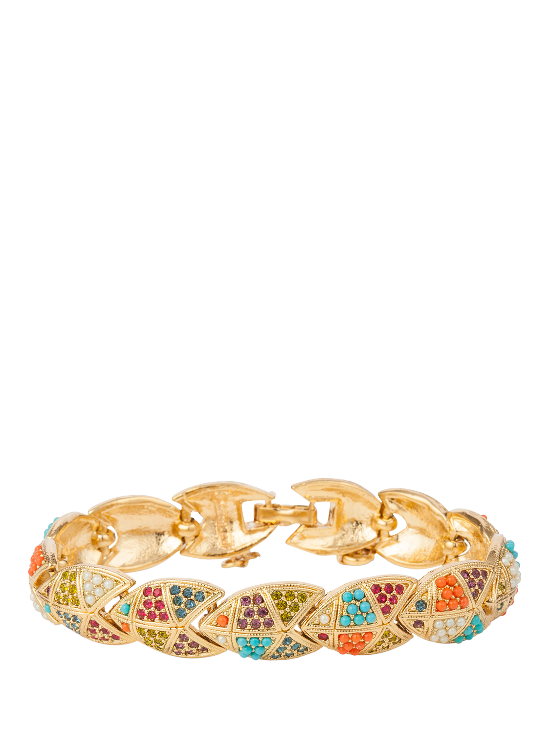 Product image 1 of 2, which shows Susan Caplan Second Hand D'Orlan 22ct Gold Plated Swarovski Crystal Bracelet