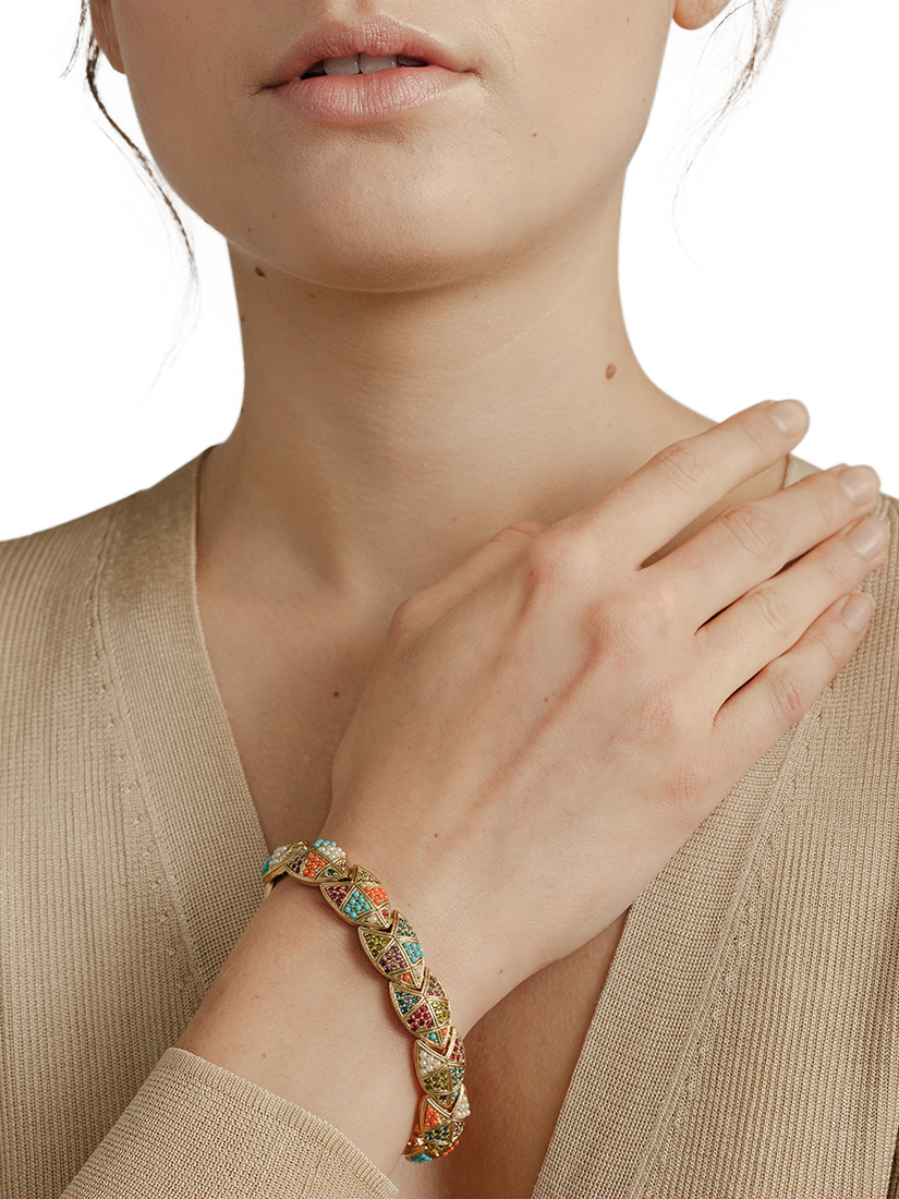 Product image 2 of 2, which shows Susan Caplan Second Hand D'Orlan 22ct Gold Plated Swarovski Crystal Bracelet