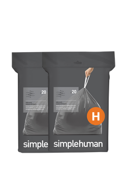 Simplehuman Odorsorb Bin Liners, Code H, Pack of 40, 
