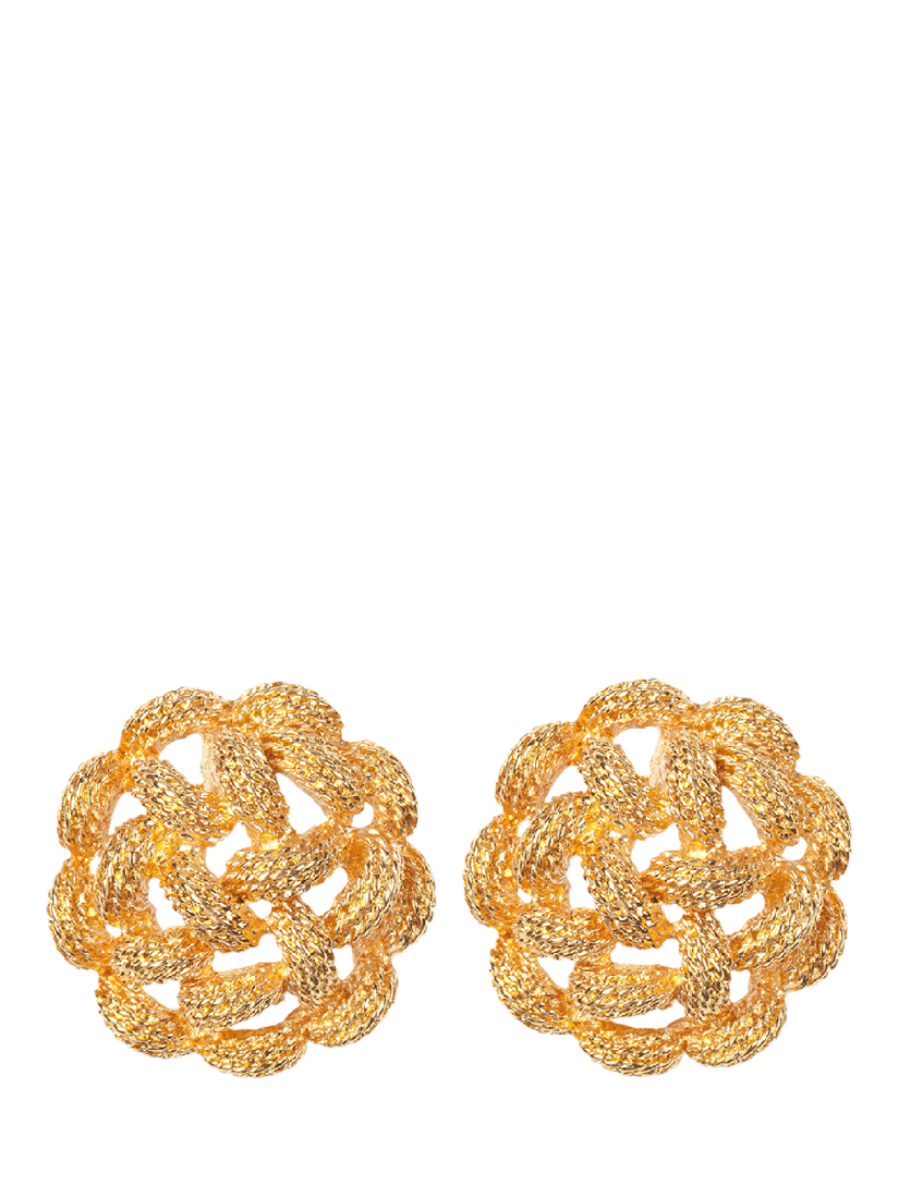 Product image 1 of 1, which shows Susan Caplan Pre-Loved Monet 22ct Gold Plated Clip On Earrings