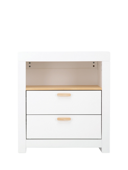 CuddleCo Nola Signature Changing Table Dresser, White/Natural, White/Natural