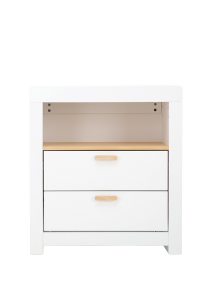 CuddleCo Nola Signature Changing Table Dresser, White/Natural, White/Natural