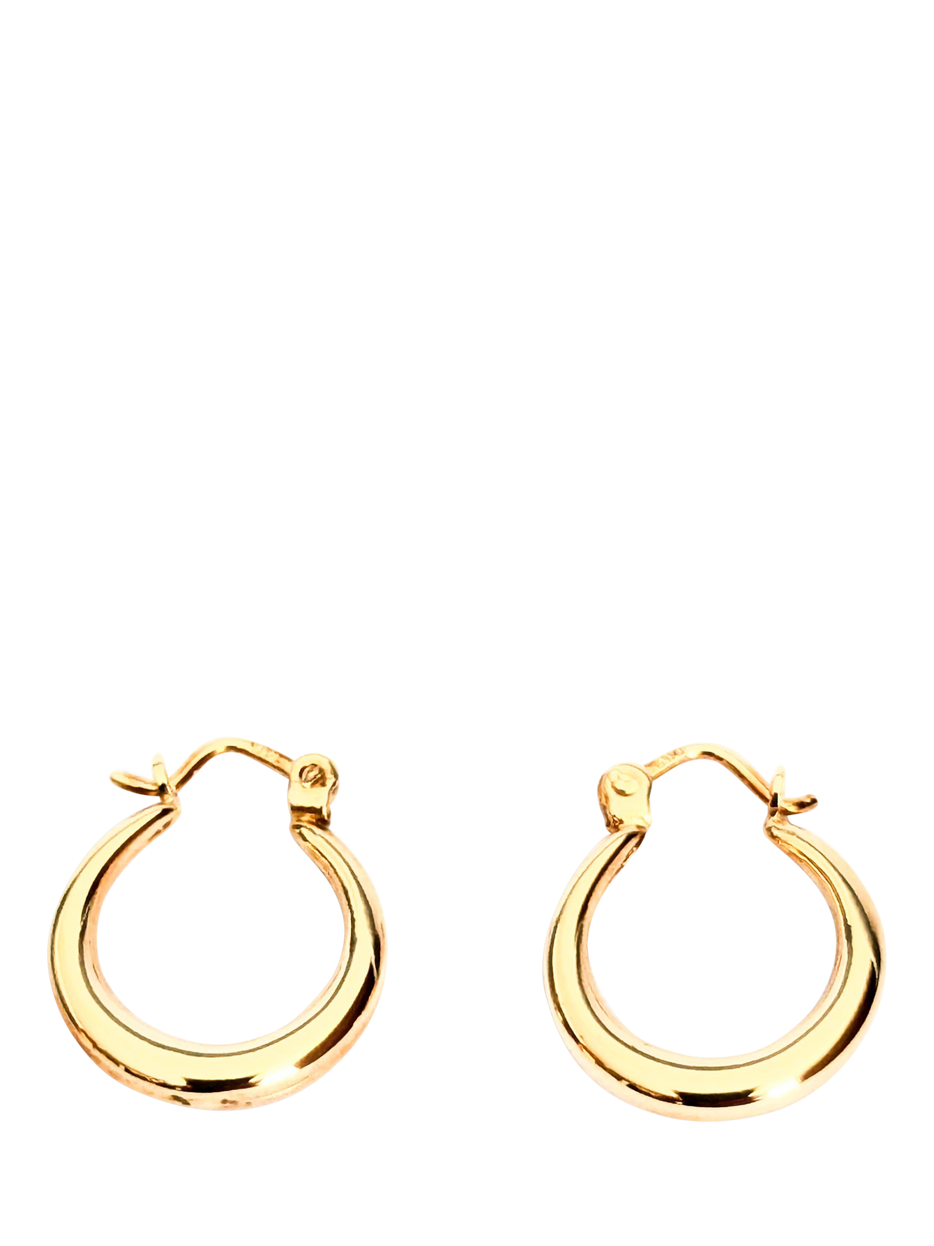 Product image 1 of 1, which shows L & T Heirlooms Pre-Loved 9ct Yellow Gold Hoop Earrings