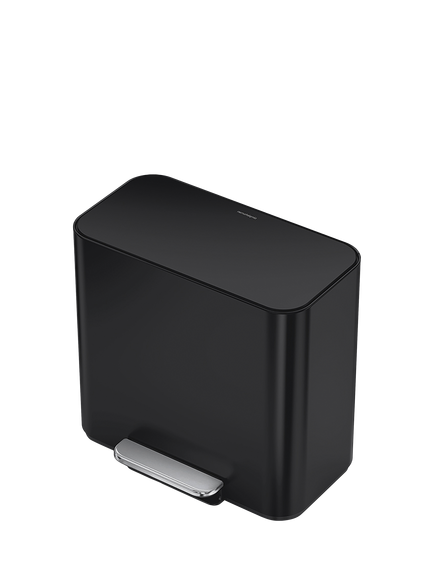 Simplehuman Mini Recycler Pedal Bin, 15L, Black