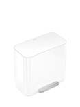 simplehuman Mini Recycler Pedal Bin, 15L, White
