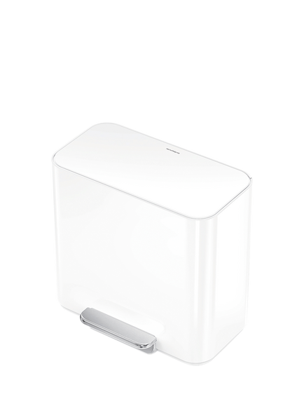 Simplehuman Mini Recycler Pedal Bin, 15L, White