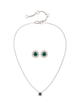 Susan Caplan Pre-Loved Givenchy Swarovski Crystals Necklace and Earrings Set, Date Circa 2000s, Silver