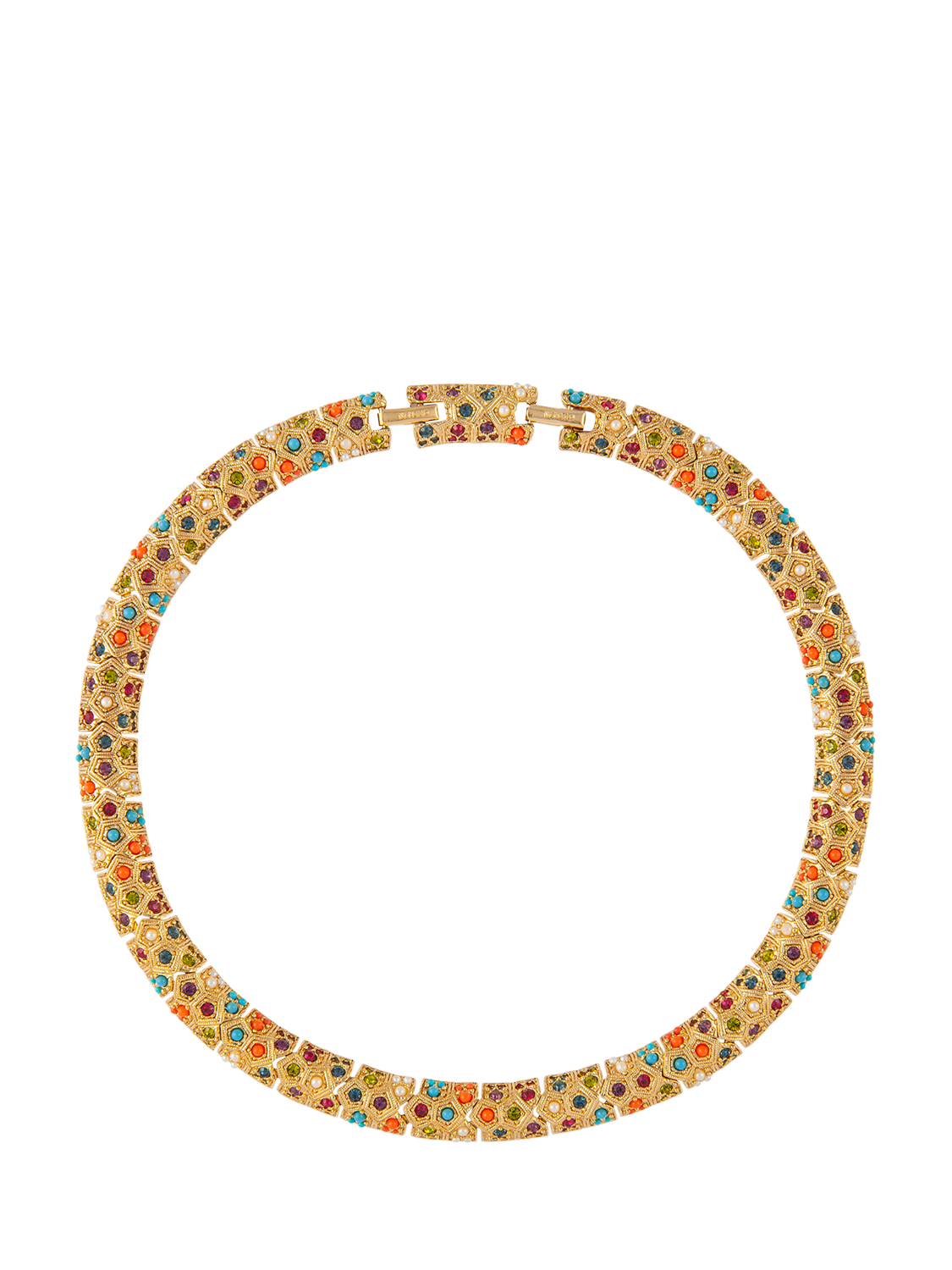 Product image 2 of 5, which shows Susan Caplan Pre-Loved D'Orlan 22ct Gold Plated Swarovski Crystals Earrings and Necklace Set, Date Circa 1980s