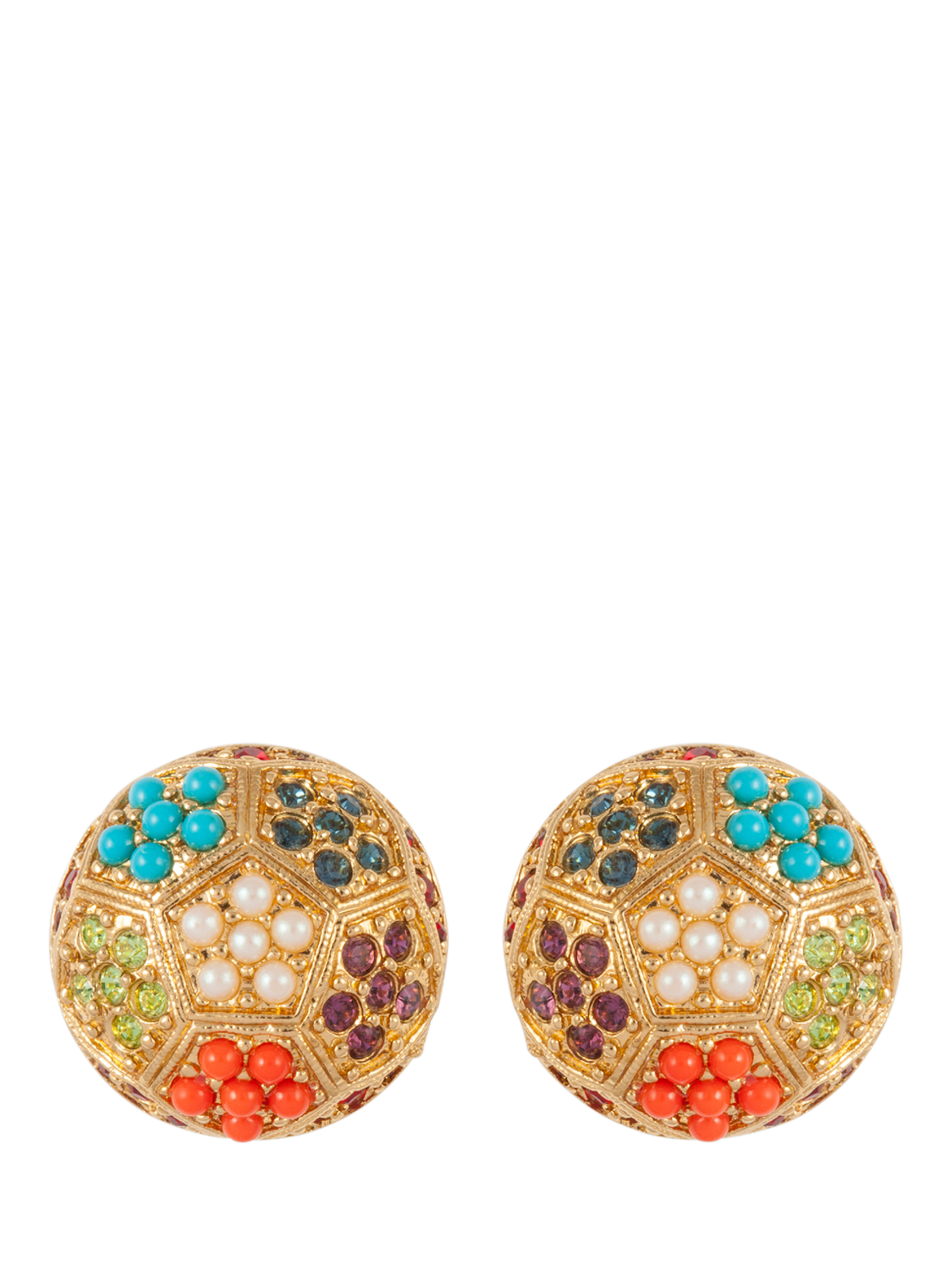 Product image 3 of 5, which shows Susan Caplan Pre-Loved D'Orlan 22ct Gold Plated Swarovski Crystals Earrings and Necklace Set, Date Circa 1980s