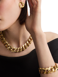 Susan Caplan Pre-Loved Monet 22ct Gold Plated Earrings and Necklace Set, Date Circa 1980s