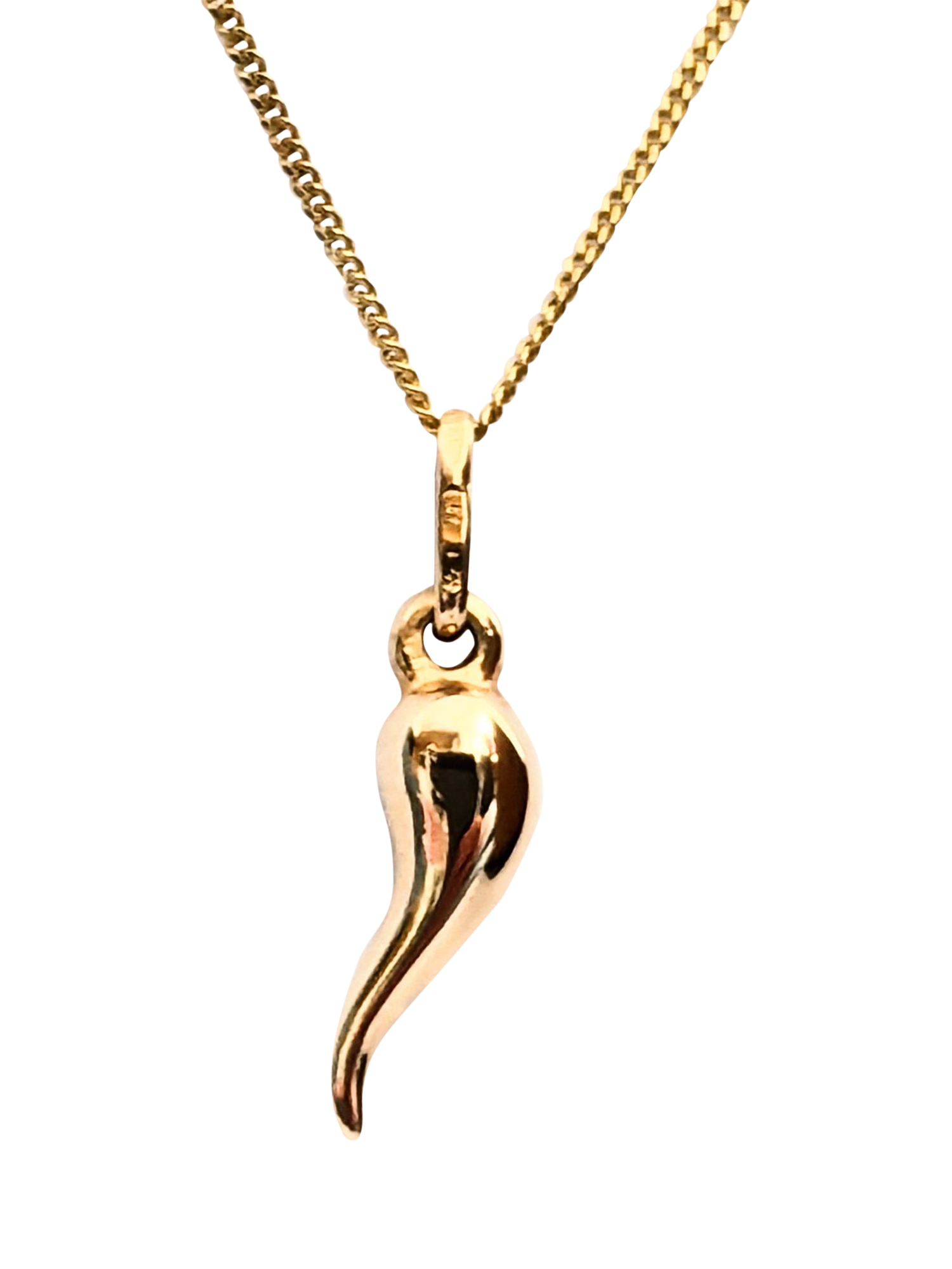 Product image 1 of 1, which shows L & T Heirlooms Pre-Loved 9ct Yellow Gold Horn of Plenty Pendant Necklace