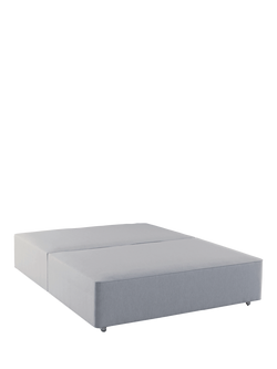 Hypnos Firm Edge Upholstered Divan Base, Small Double, Linoso Sky