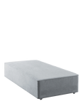 Hypnos Firm Edge Upholstered Divan Base, Single, Linoso Sky