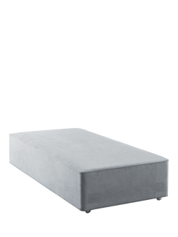Hypnos Firm Edge Upholstered Divan Base, Single, Linoso Sky