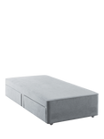 Hypnos Firm Edge Upholstered 2 Drawer Divan Base, Single, Linoso Sky