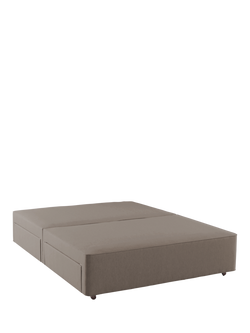 Hypnos Firm Edge Upholstered 4 Drawer Divan Base, Double, Imperio Grey