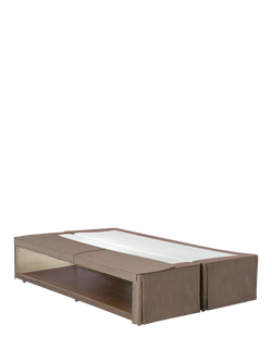 Hypnos HideAway™ Upholstered Divan Base, Double - view 2, Imperio Grey