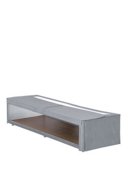 Hypnos HideAway™ Upholstered Divan Base, Single - view 2, Linoso Sky