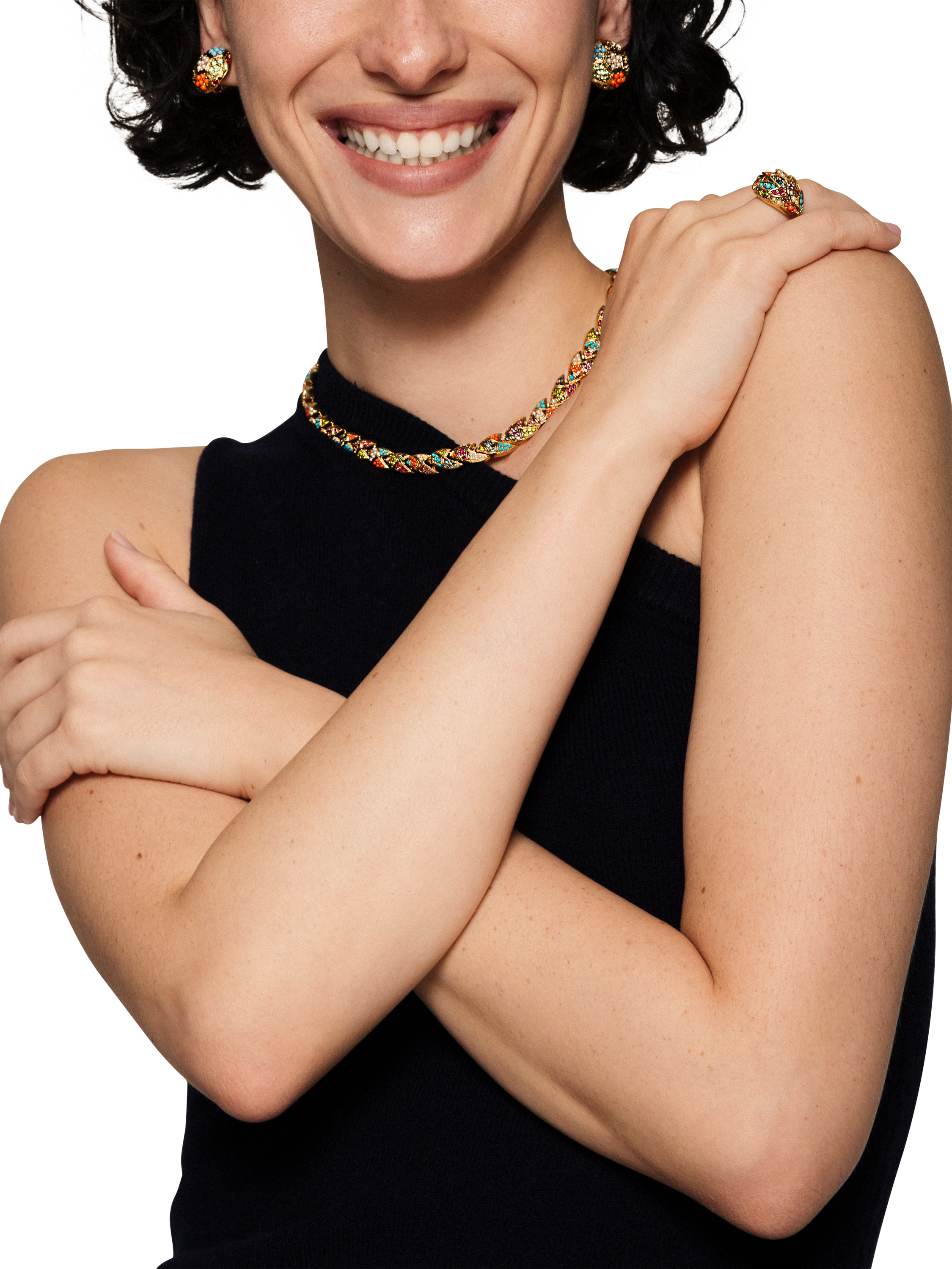 Product image 2 of 2, which shows Susan Caplan Pre-Loved D'Orlan 22ct Gold Plated Swarovski Crystals Neckalce