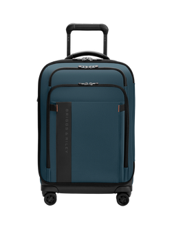Briggs & Riley ZDX Essential Carry-On 4-Wheel Spinner 56cm Expandable Cabin Case, 46.5L, Ocean