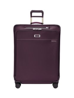 Briggs & Riley Baseline 4-Wheel Spinner 73cm Expandable Large Suitcase, 122L, Plum