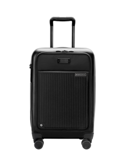 Briggs & Riley Sympatico Carry-On Expandable Spinner Suitcase, 55L, Black, Black