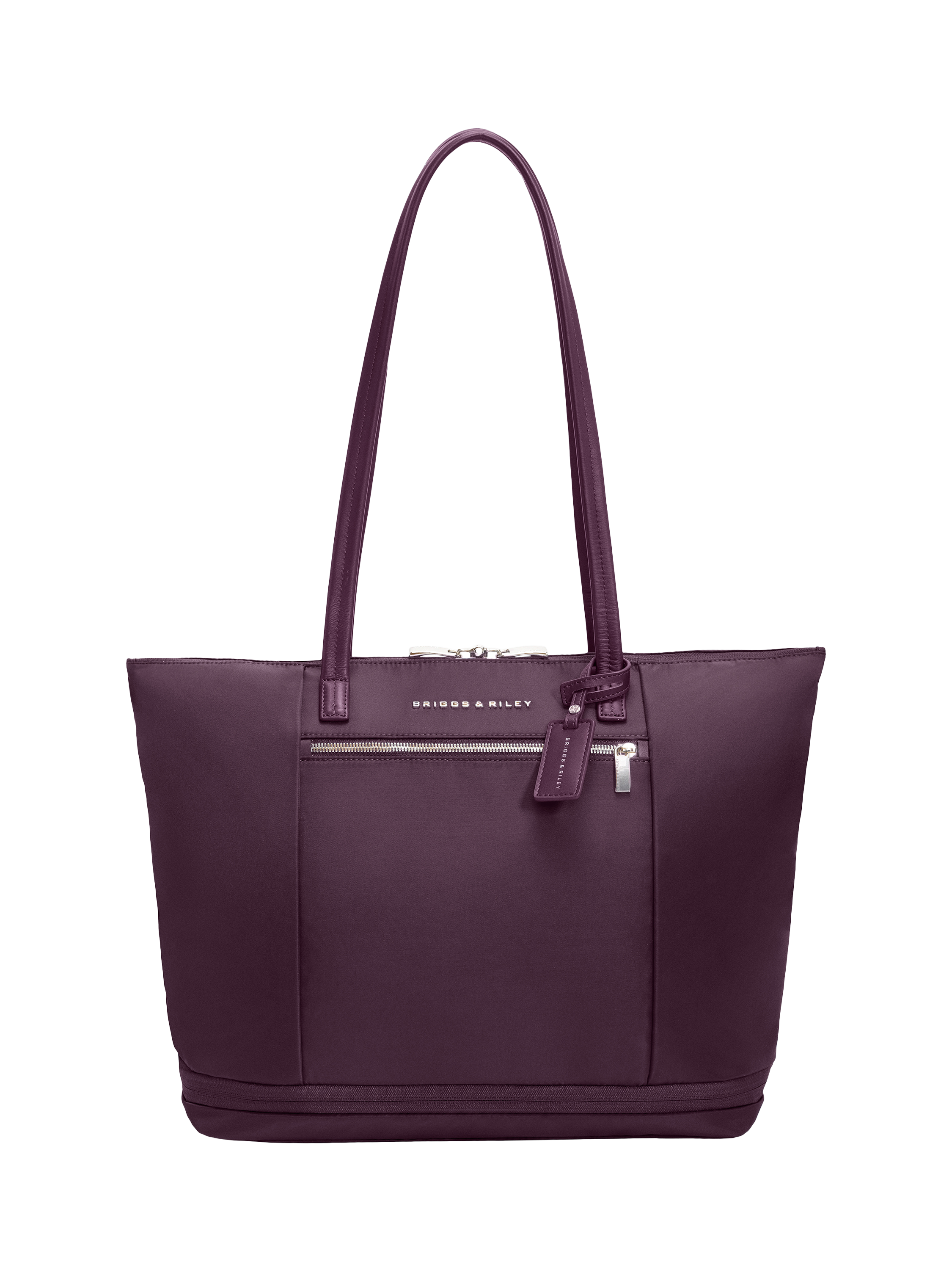 Product image 1 of 9, which shows Briggs & Riley Expandable Tote Bag, 28L, Plum