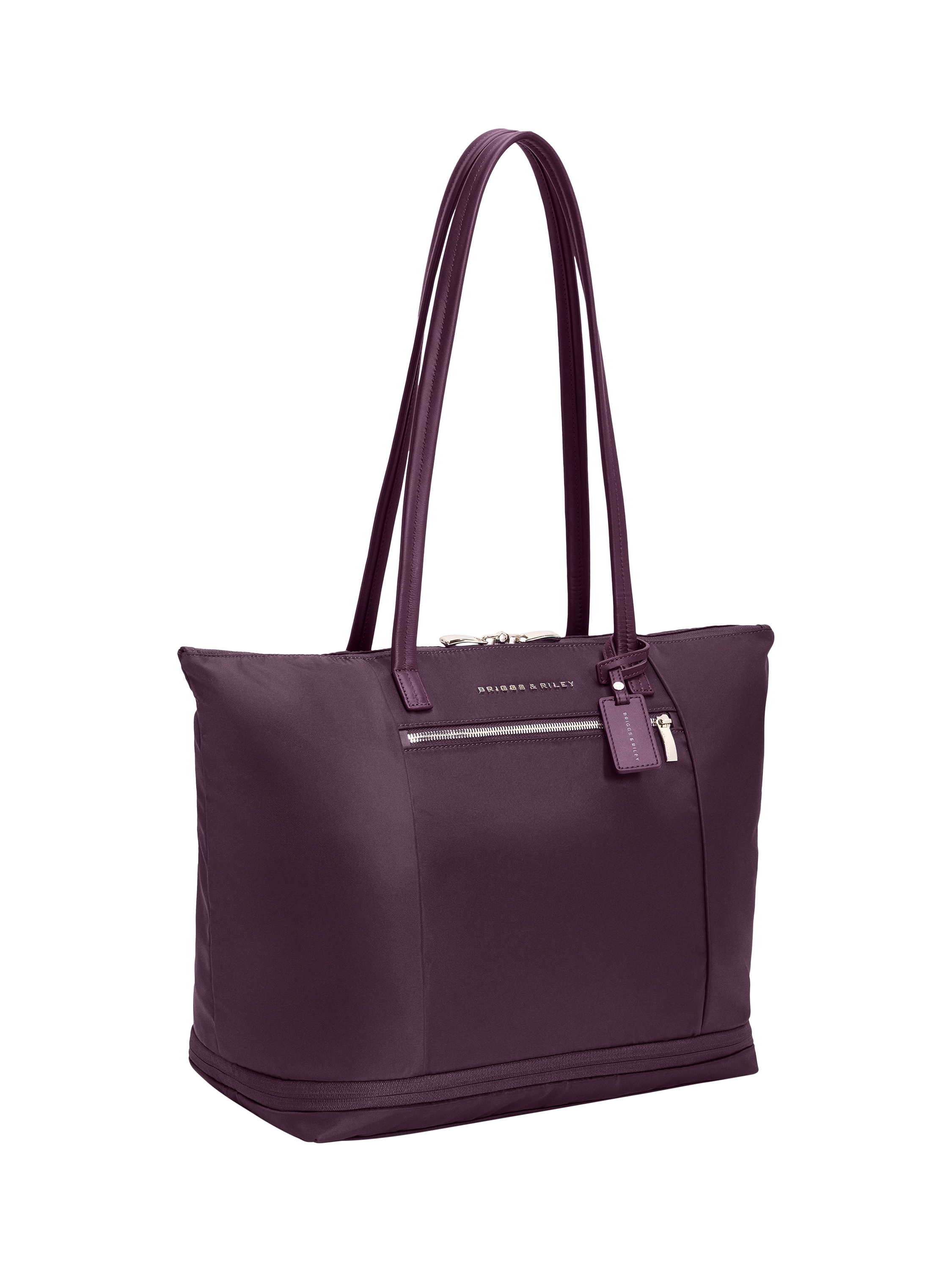 Product image 9 of 9, which shows Briggs & Riley Expandable Tote Bag, 28L, Plum
