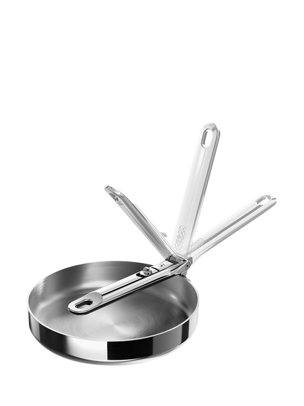 Joseph Joseph Space Folding Handle Stainless Steel Frying Pan, Stainless Steel