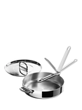 Joseph Joseph Space Folding Handle 3-Ply Stainless Steel Saute Pan & Lid, 28cm
