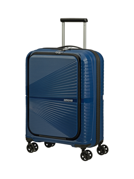 American Tourister Airconic 4-Wheel Spinner 55cm Front Loader Cabin Case, 34L, Onyx Black, Midnight Navy