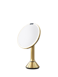 simplehuman Sensor Makeup Mirror, 5x Magnification, Brass