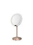 simplehuman Sensor Folding Makeup Mirror, 10x Magnification, Rose Gold Steel