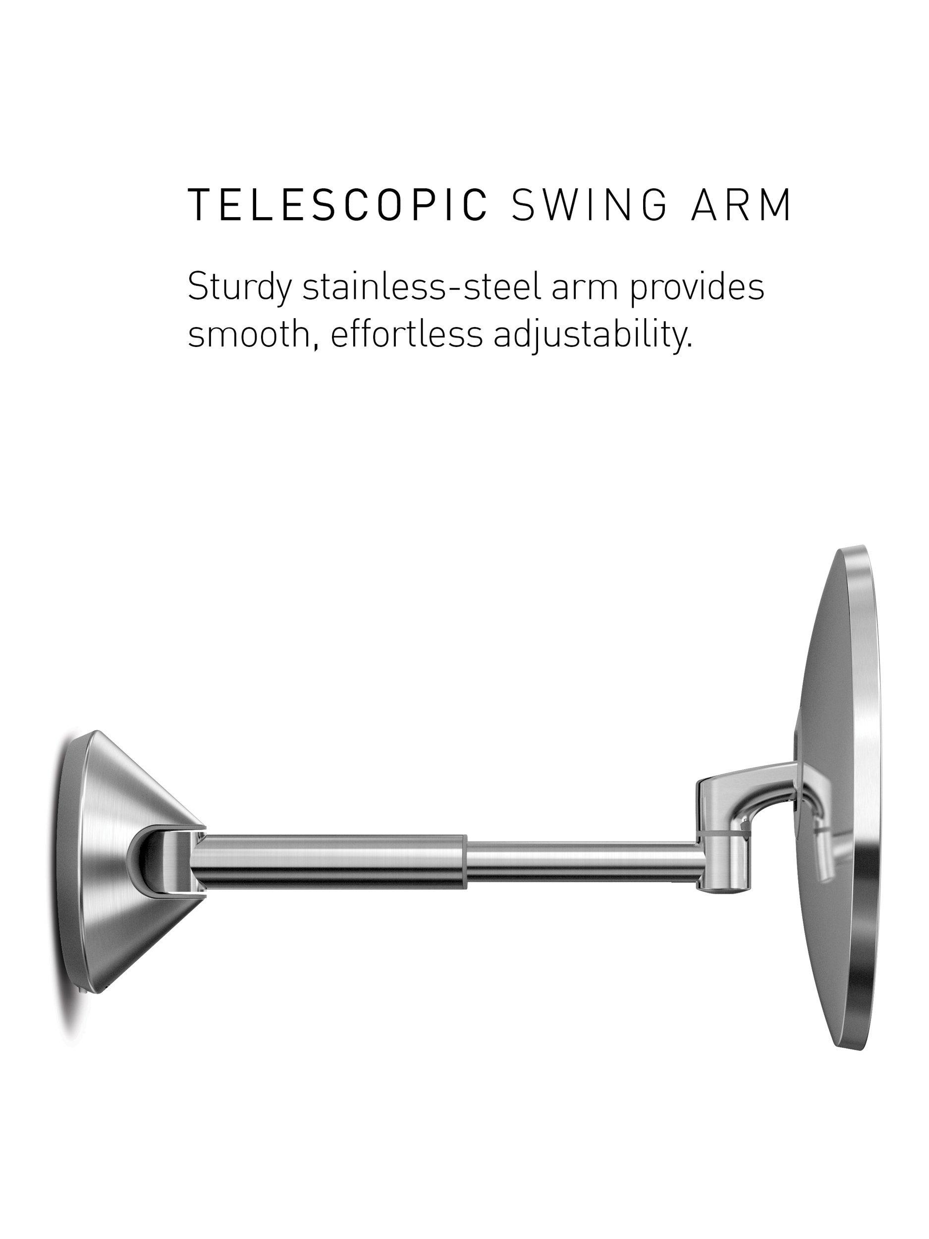 Product image 4 of 5, which shows simplehuman Hard-Wired Wall Mounted Makeup Sensor Mirror, Rose Gold