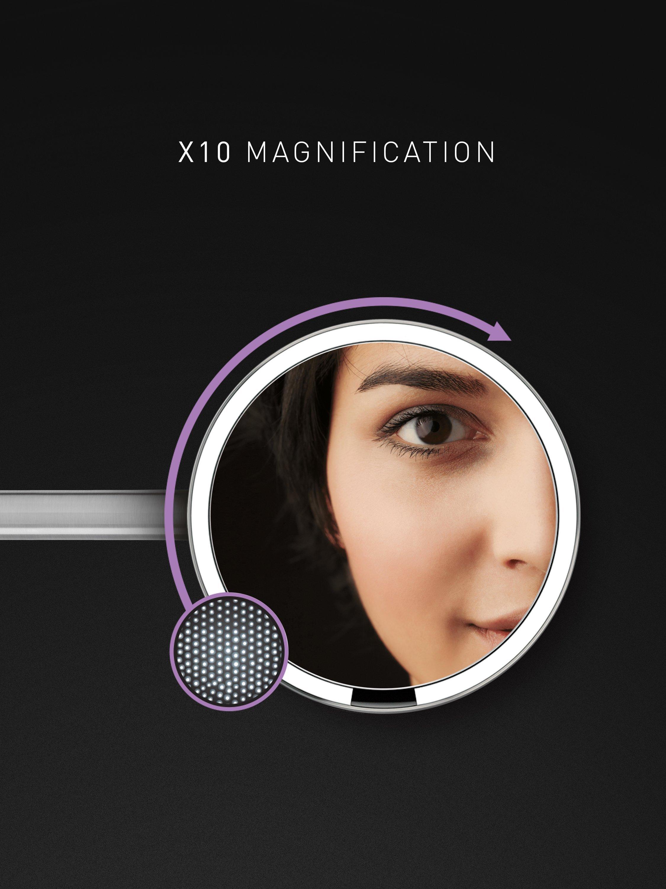 Product image 5 of 5, which shows simplehuman Hard-Wired Wall Mounted Makeup Sensor Mirror, Rose Gold