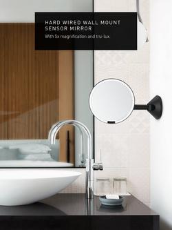 Simplehuman Hard-Wired Wall Mounted Makeup Sensor Mirror - view 2, Matte Black