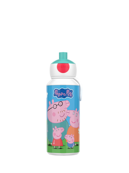 Mepal Peppa Pig Leak-Proof Pop Up Drinks Bottle, 400ml, Multi