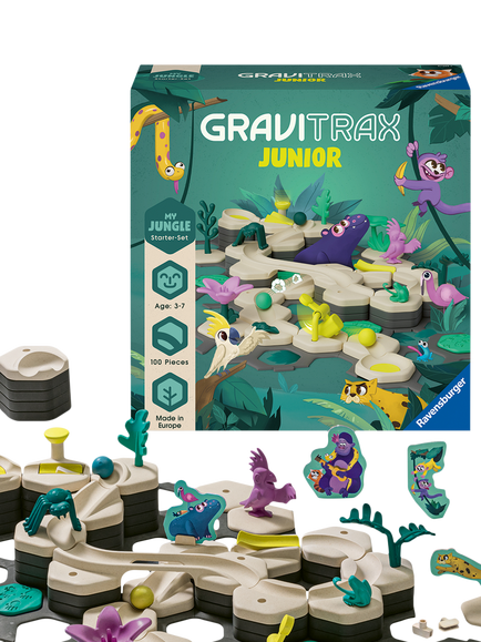 GraviTrax Junior Marble Run Starter Set, Jungle, Multi