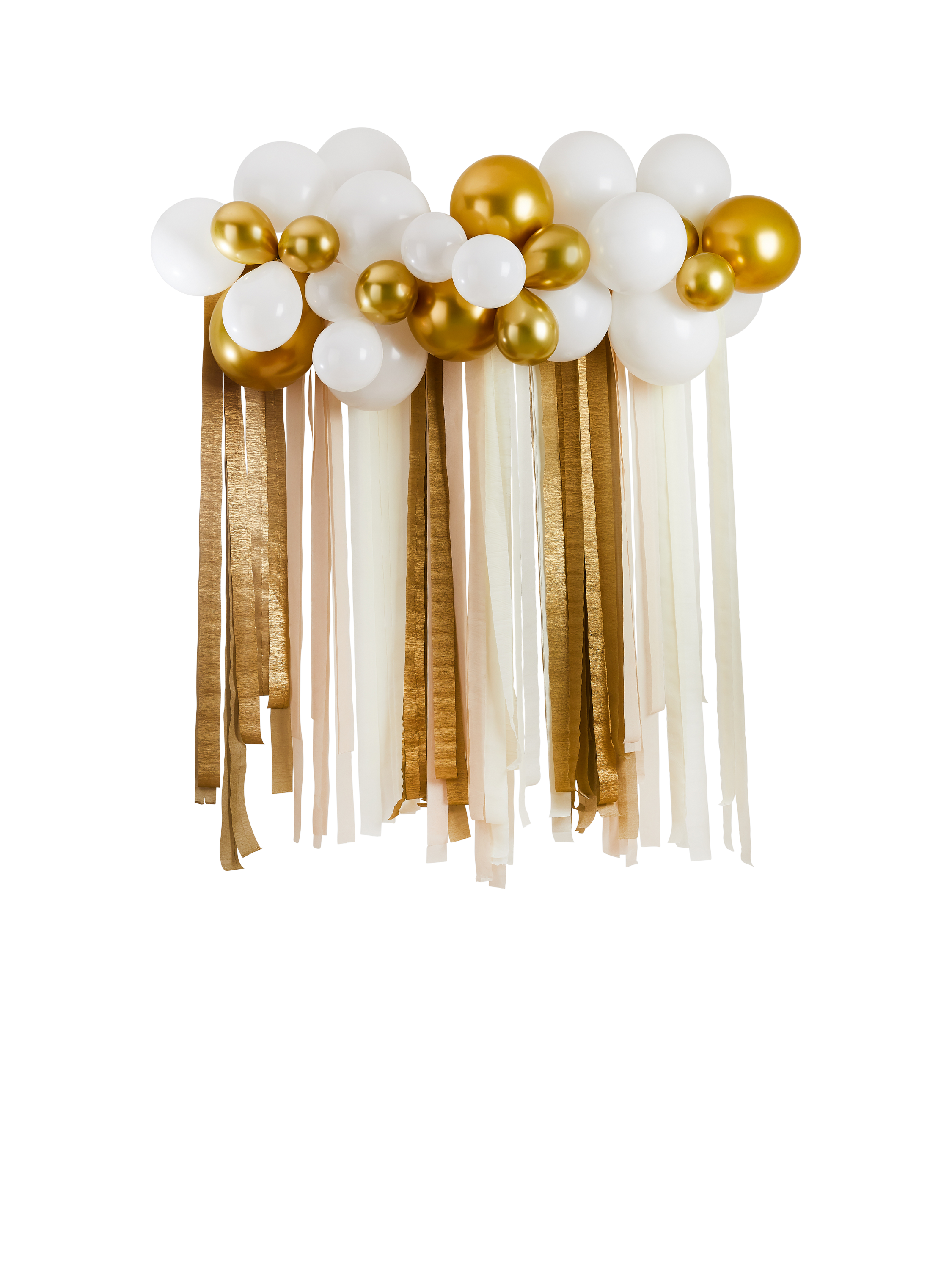 Hootyballoo Metallic Streamer Party Backdrop, Gold