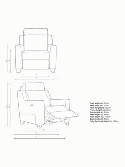 Parker Knoll Bodella Leather Power Recliner Chair - view 2, Madri Dove