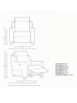 Parker Knoll Bodella Power Recliner Chair - view 2, Contour Forest