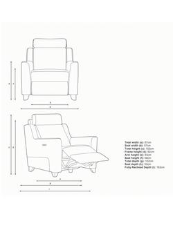 Parker Knoll Bodella Power Recliner Chair - view 2, Plush Rust
