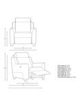 Parker Knoll Bodella Leather Static Recliner Chair, Madri Steel