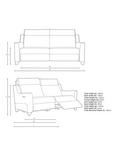 Parker Knoll Bodella Large 2 Seater Leather Power Recliner Sofa
