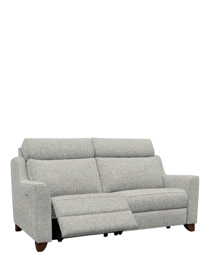 Parker Knoll Bodella Large 2 Seater Power Recliner Sofa, Edith Easy Clean Silver