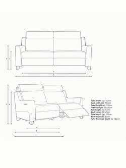 Parker Knoll Bodella Large 2 Seater Power Recliner Sofa - view 2, Edith Easy Clean Silver